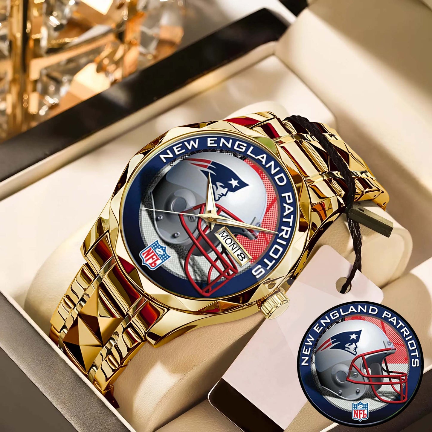 New England Patriots Champions Stainless Steel Watch