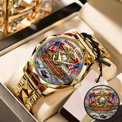 USA 250th Anniversary U.S. Marine Corps - Custom Name Watch