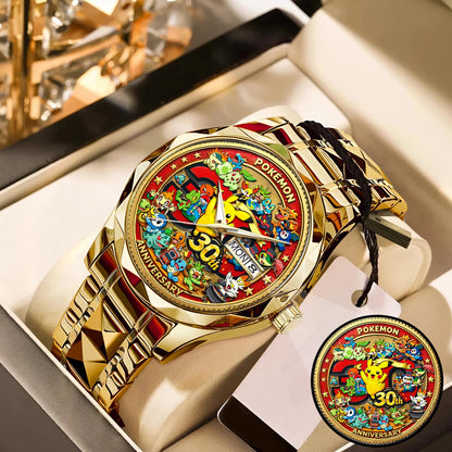 Anime Poke 30th Anniversary Coin Custom Watch
