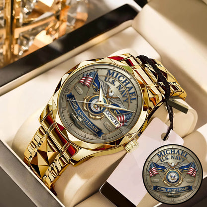 USA 250th Anniversary U.S. Navy - Custom Name Watch