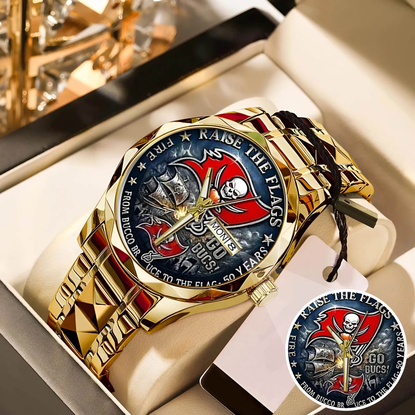 Tampa Bay Buccaneers 50th Anniversary Stainless Steel Watch