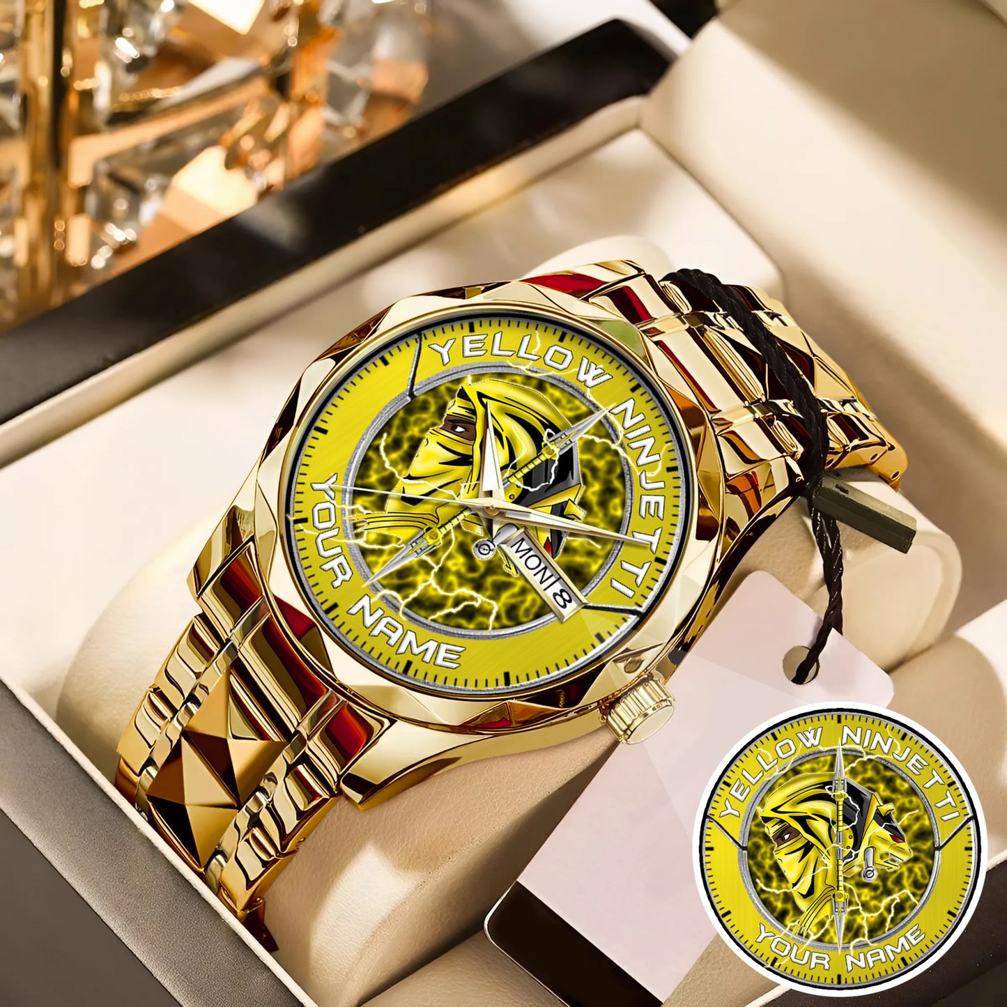 Power Rangers Yellow Ninjetti Personalized Watch