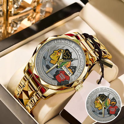 Chicago Blackhawks 100th Anniversary 2026 Stainless Steel Watch