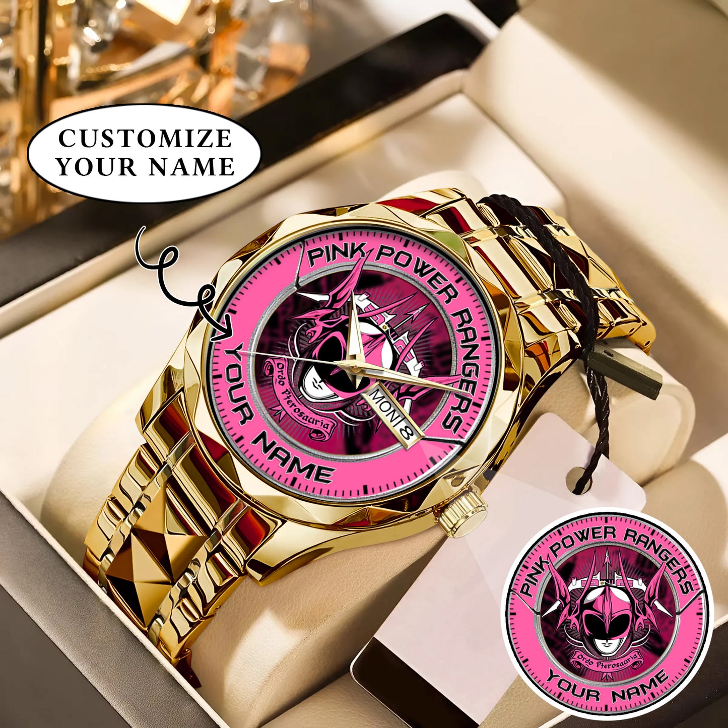 Mighty Morphin Power Rangers Pterodactyl Custom Name Watch