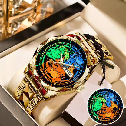 Personalized PKM Charizard Bulbasaur Blastoise Watch