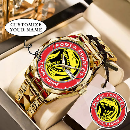 Mighty Morphin Power Rangers Tyrannosaurus Custom Name Watch