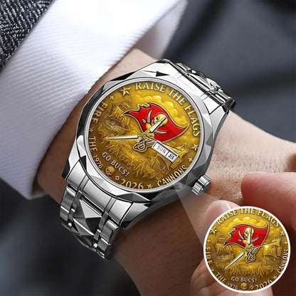 Tampa Bay Buccaneers 50th Anniversary Stainless Steel Watch