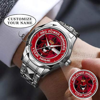 Mighty Morphin Power Rangers Tyrannosaurus Custom Name Watch