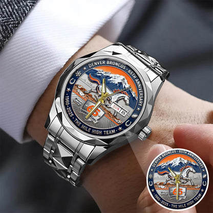 Denver Broncos The 65th Anniversary Custom Watch