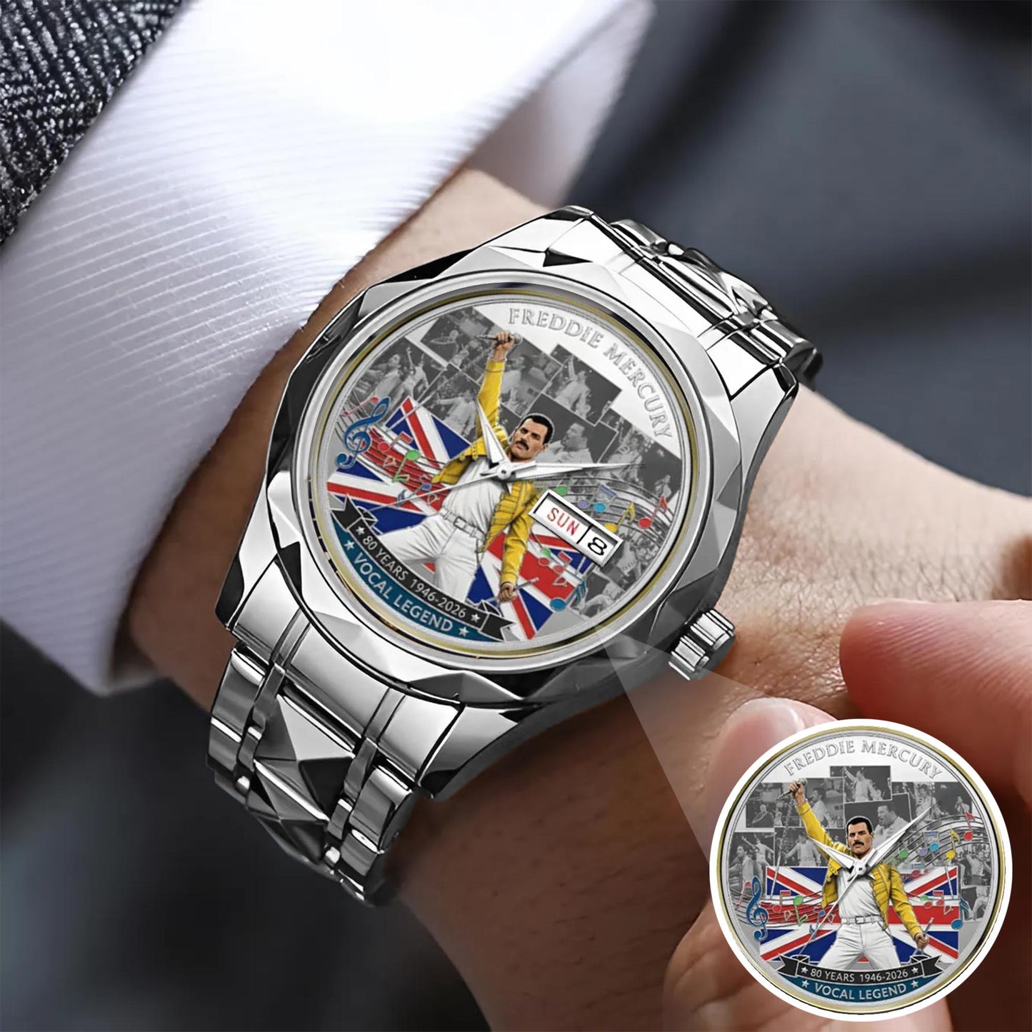 Freddie Mercury Stainless Steel Watch