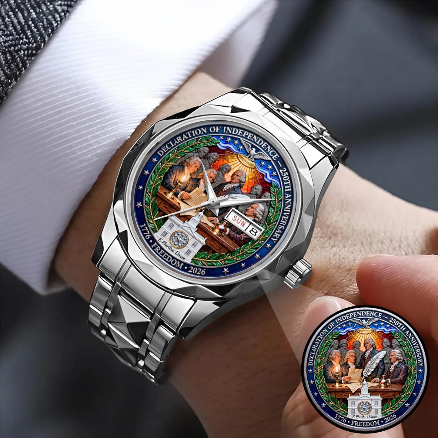 USA 250th Anniversary Founding Fathers Watch