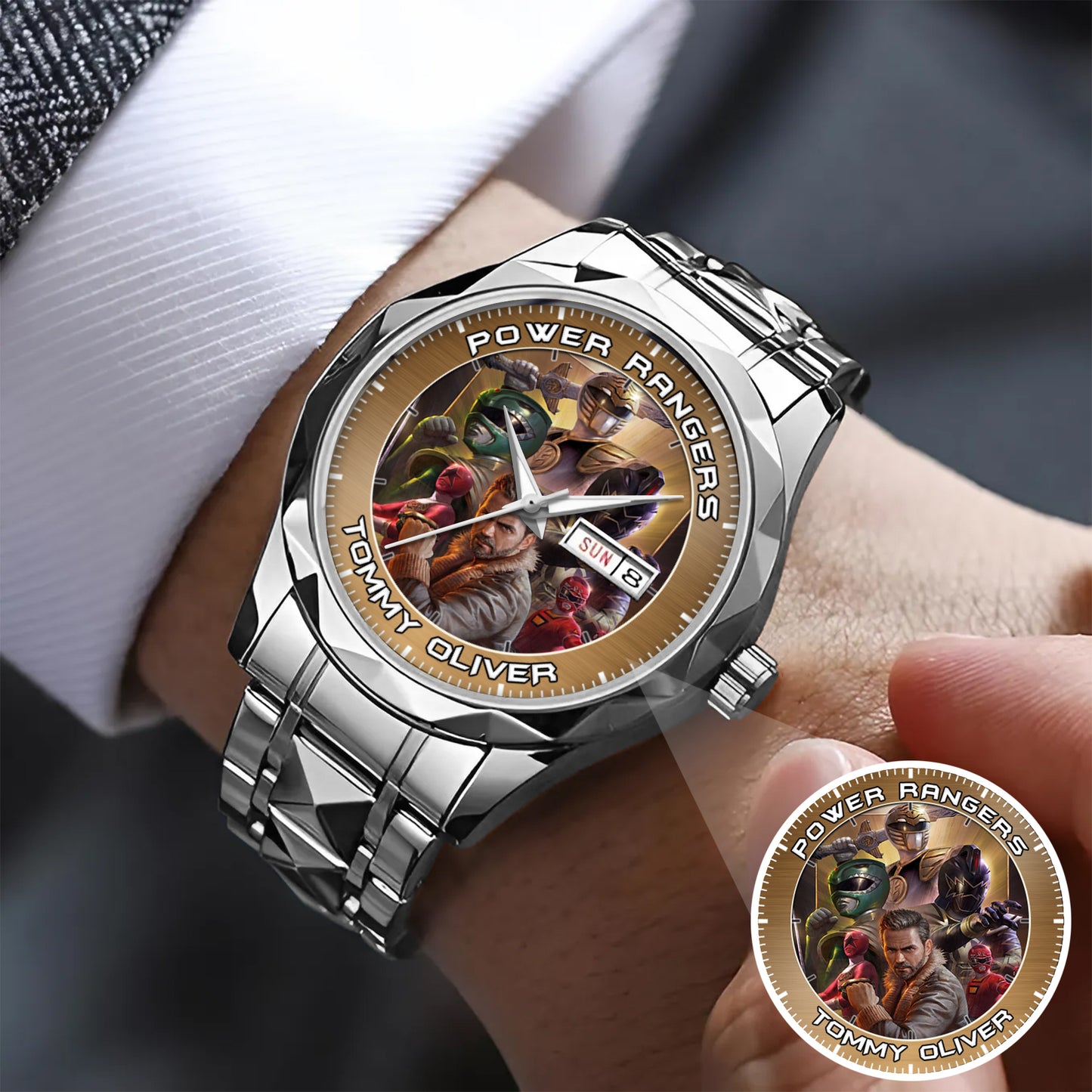 Legendary Tommy Oliver Rangers Art JDF Merories Custom Watch