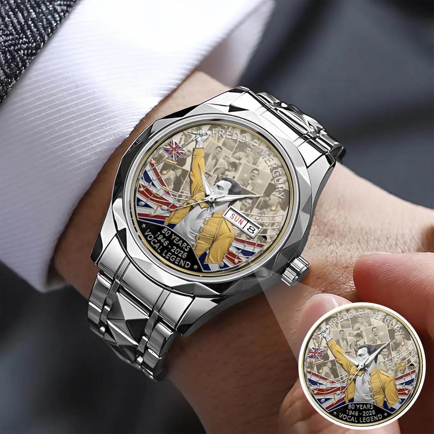 Freddie Mercury Stainless Steel Watch