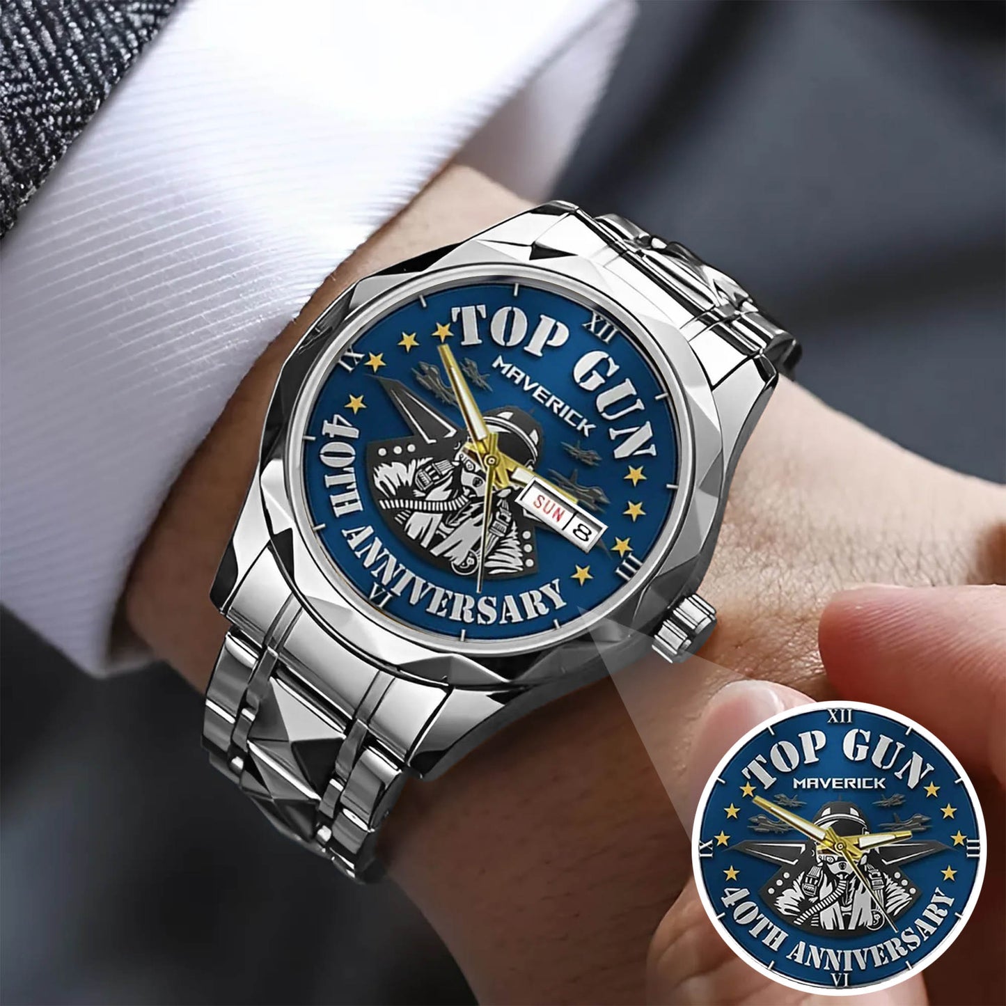 Top Gun 40th Anniversary Stainless Steel Watch