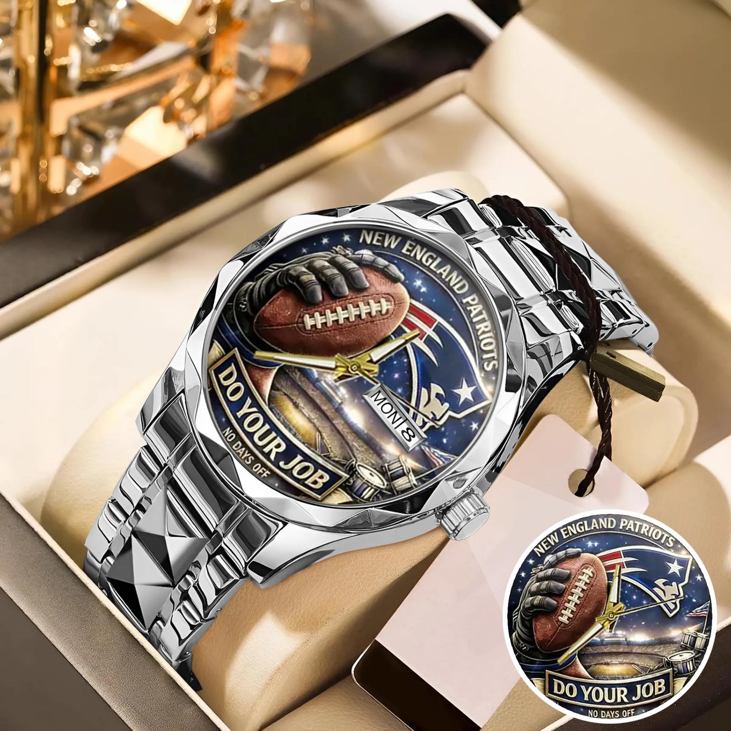 New England Patriots Champions Stainless Steel Watch