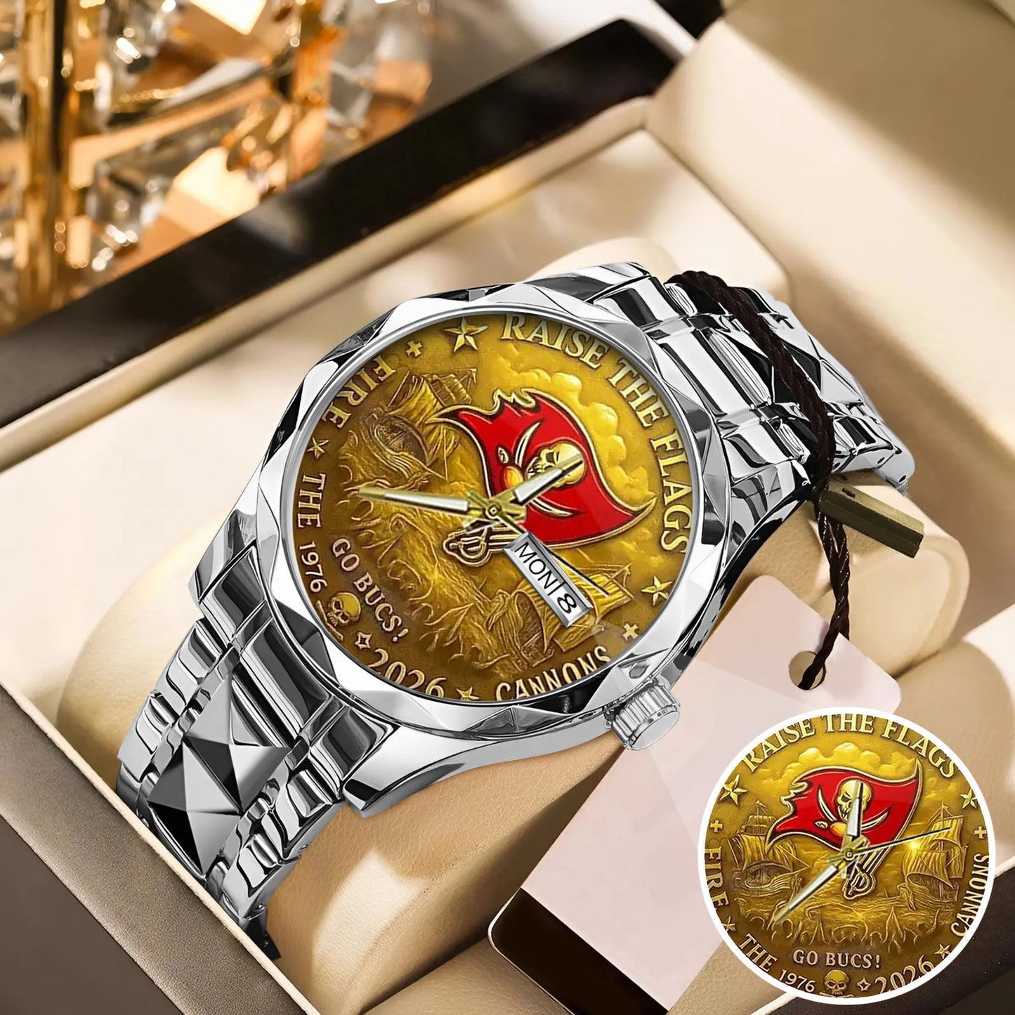 Tampa Bay Buccaneers 50th Anniversary Stainless Steel Watch