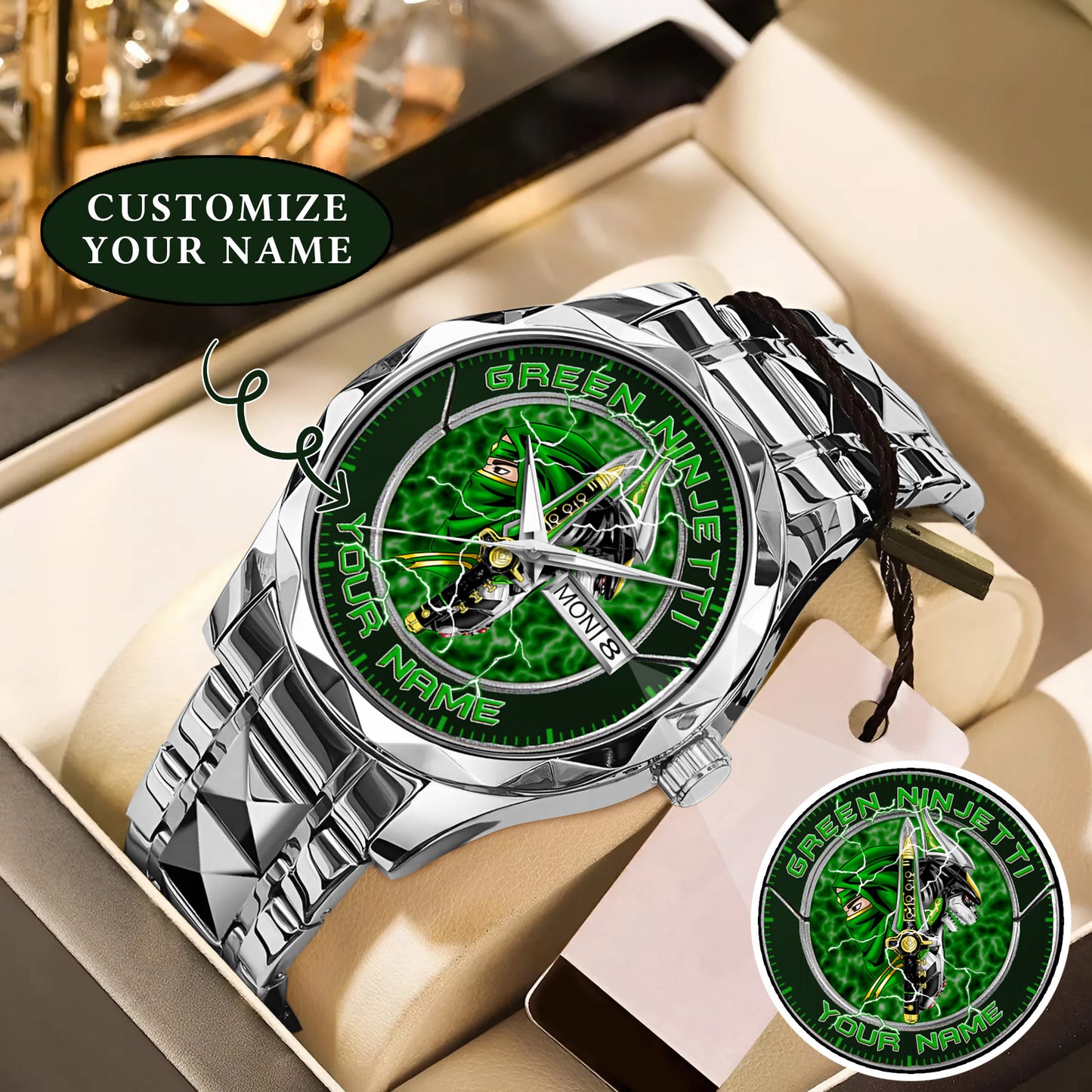 Power Rangers Green Ninjetti Personalized Watch