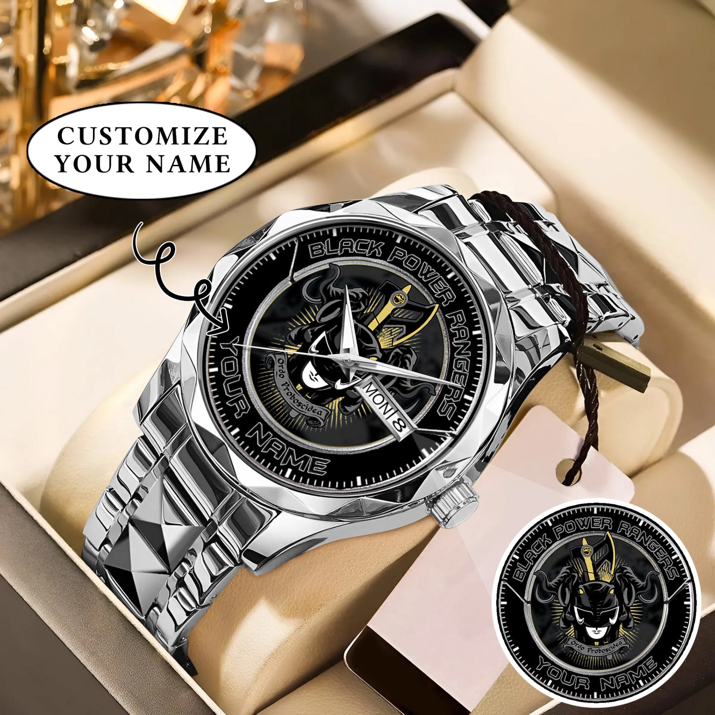 Mighty Morphin Power Rangers Mastodon Custom Name Watch