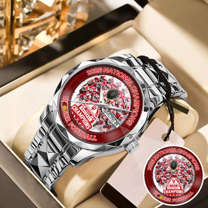 Hoosier Football Custom Stainless Steel Watch