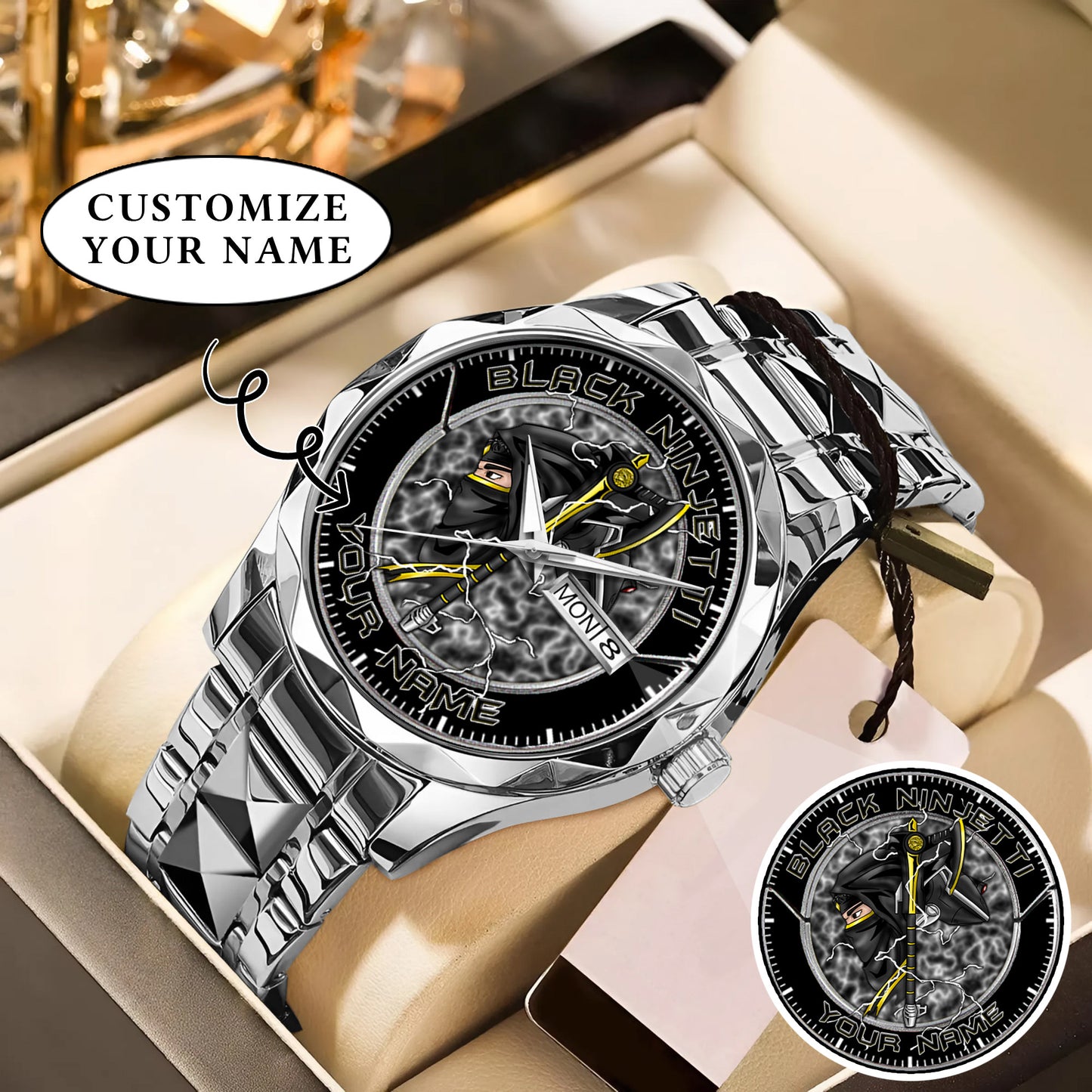 Power Rangers Black Ninjetti Personalized Watch