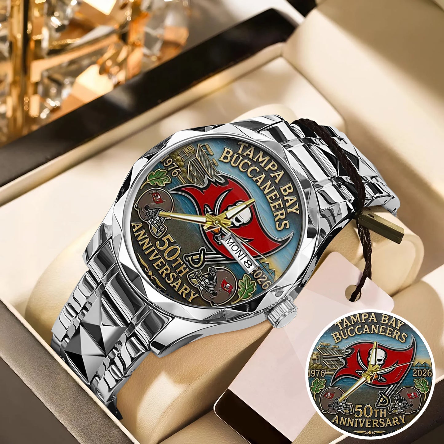 Tampa Bay Buccaneers 50th Anniversary 2026 Stainless Steel Watch
