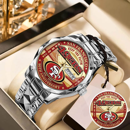 San Francisco 49ers 80th Anniversary Stainless Steel Watch