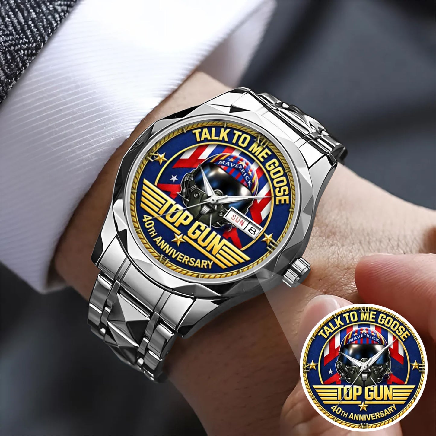 Top Gun 40th Anniversary Stainless Steel Watch