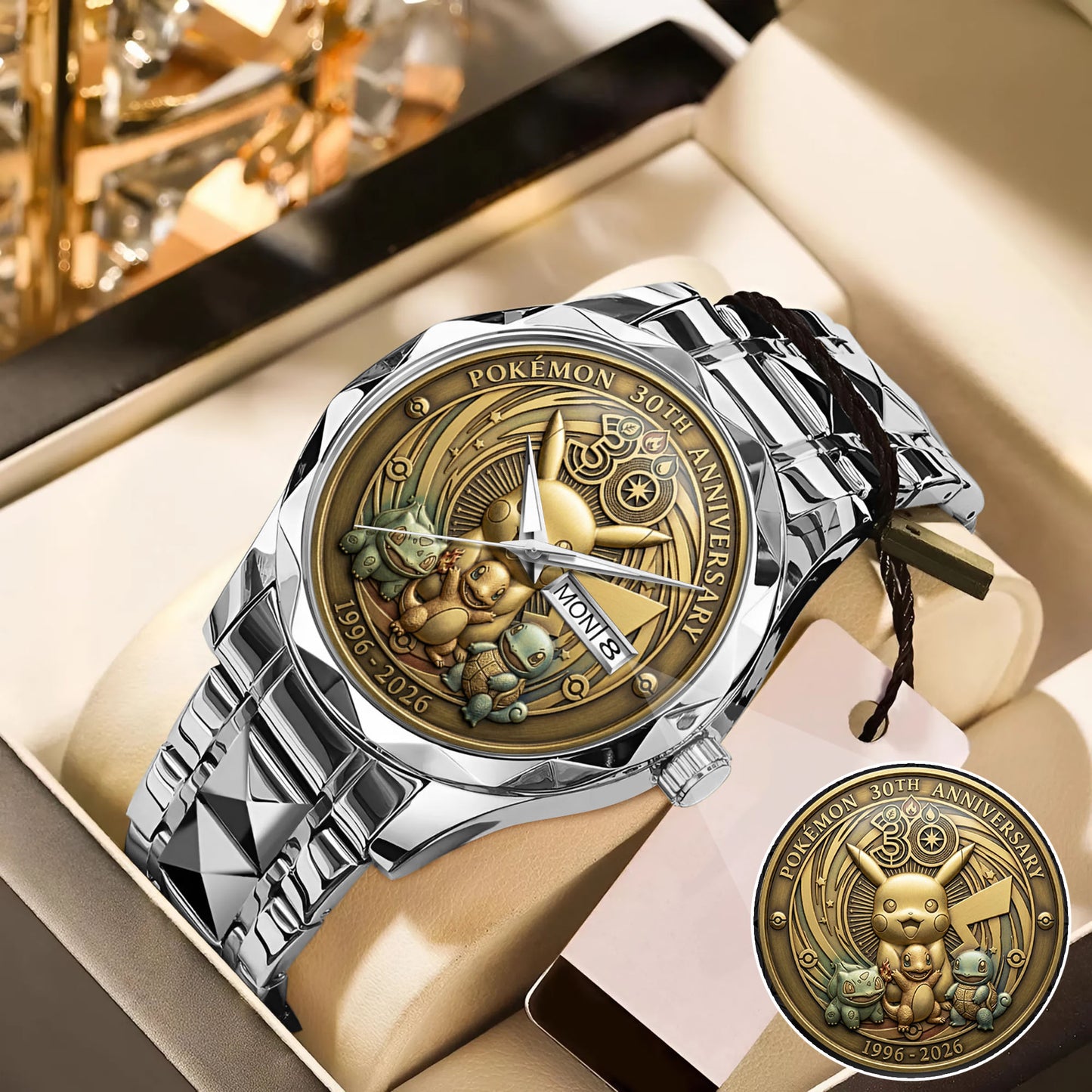 Pokemon 30th Anniversary Steel Stainless Watch
