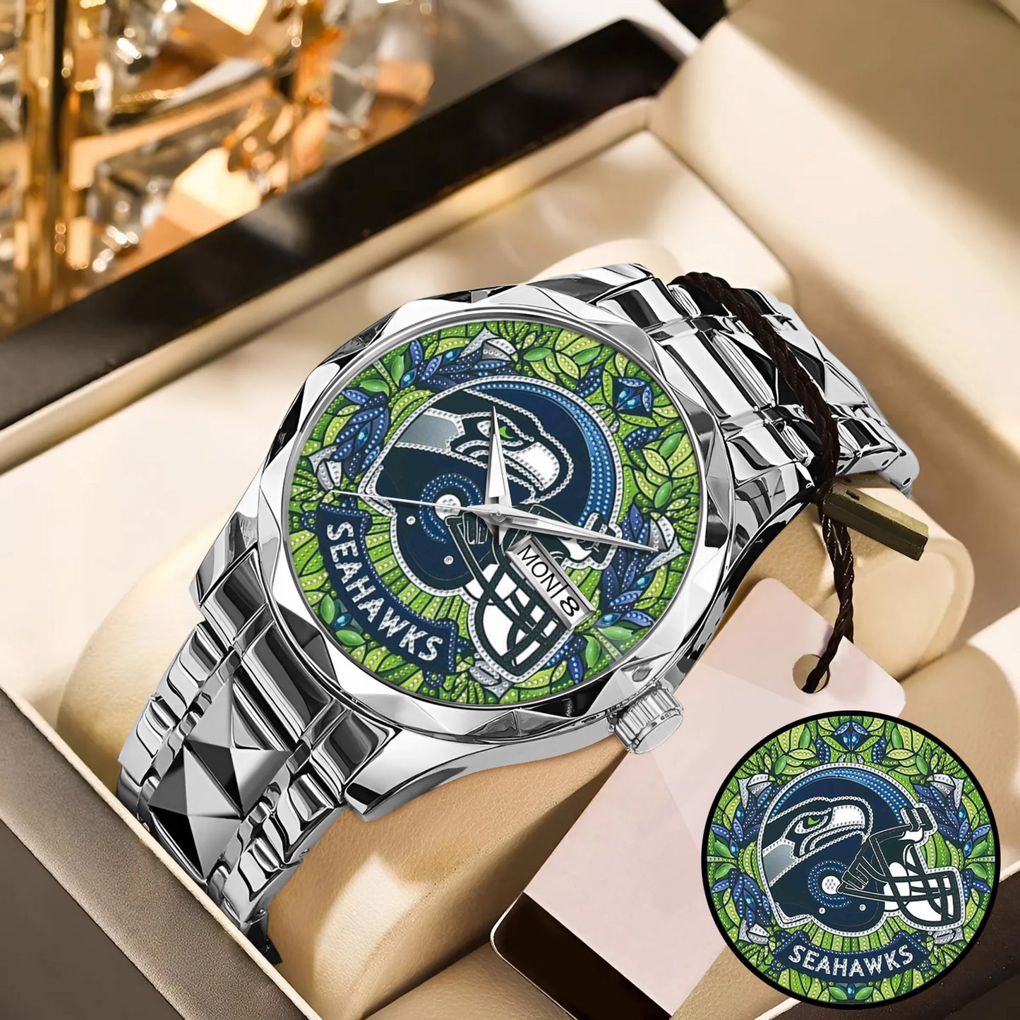 Seattle Seahawks Art Stainless Steel Watch