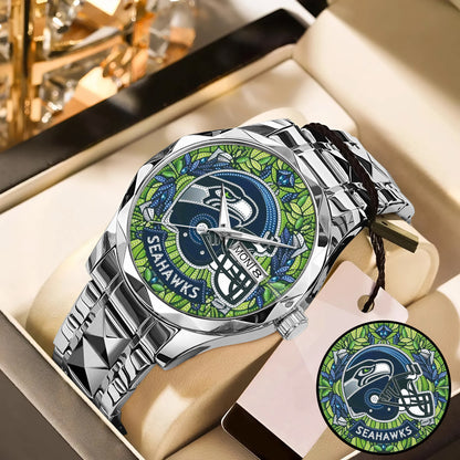 Seattle Seahawks Art Stainless Steel Watch