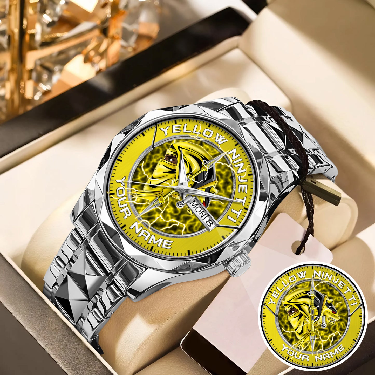 Power Rangers Yellow Ninjetti Personalized Watch