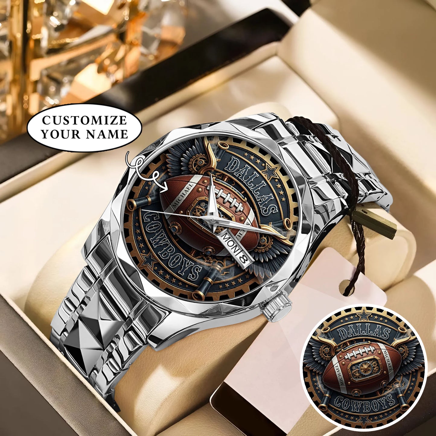 Custom Football Team Watch – Personalized Name Gridiron Edition