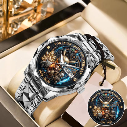 Pokemon 30th 1966-2026 Anniversary Steel Stainless Watch