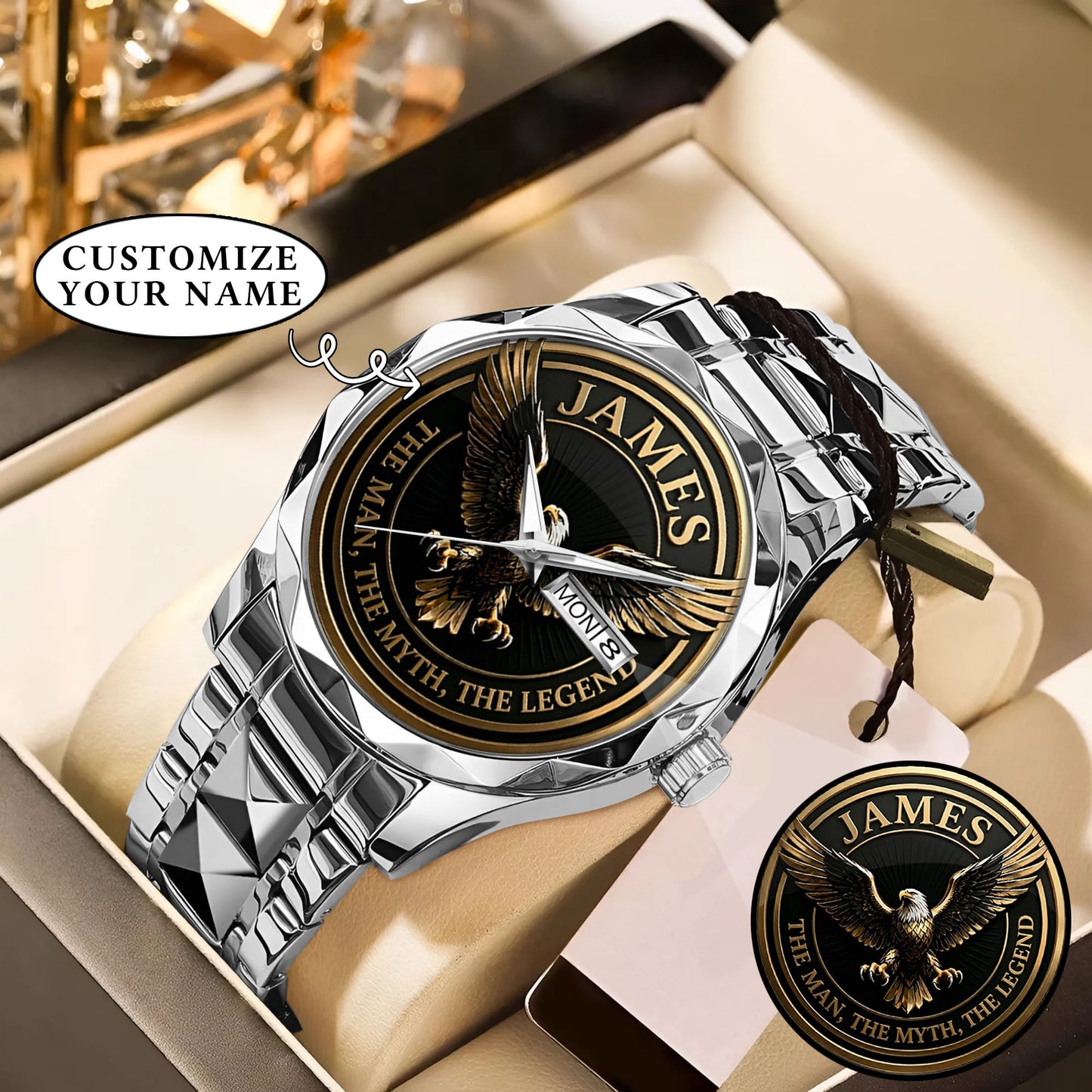 Personalized Eagle The Man The Myth The Legend Watch