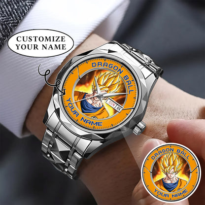 Anime Dragon Ball Songoku Custom Name Watch