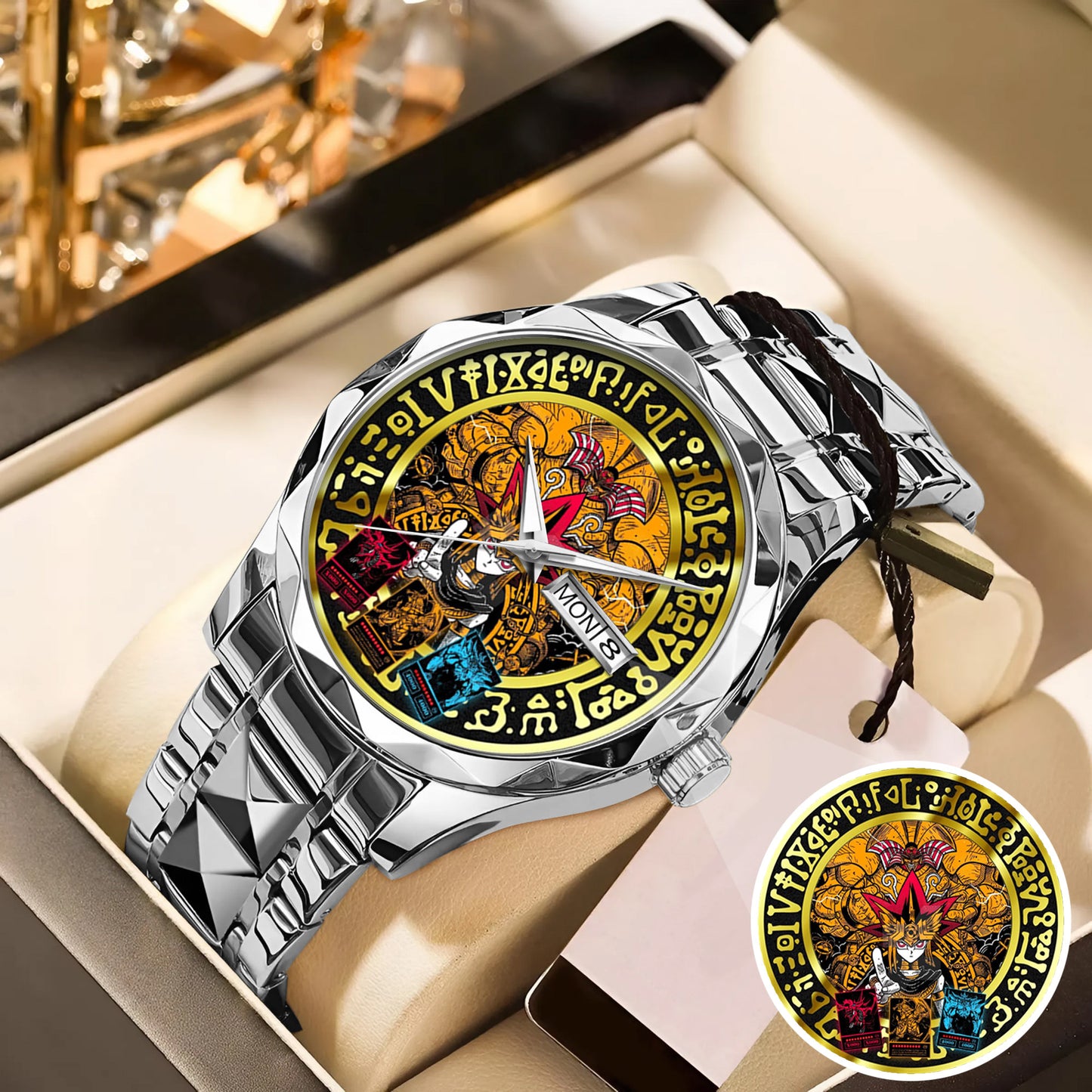 YGO Mystic Duel Anime Watch Dial – Black Alloy Case, Limited Art Design