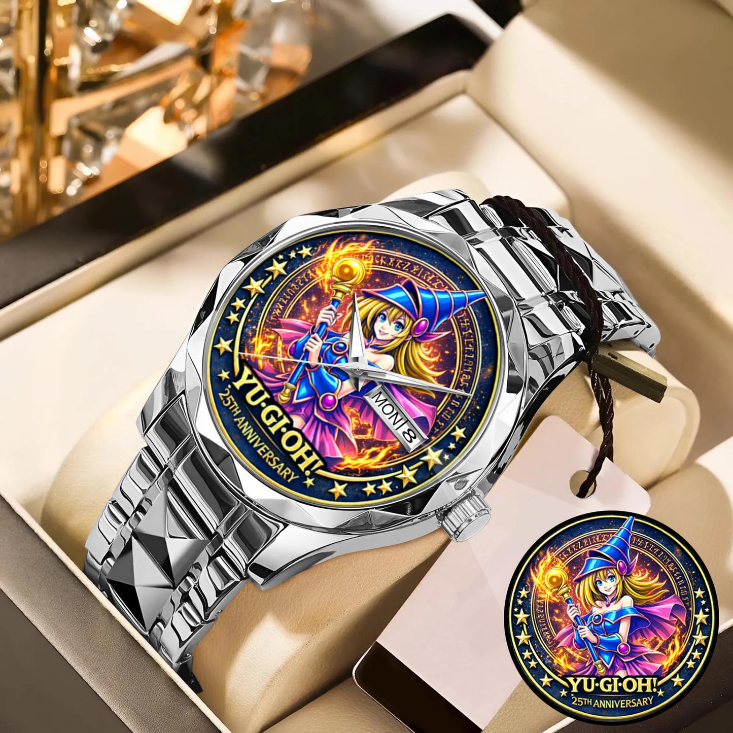 Anime Yugioh 25th Anniversary Coin Magician Girl Custom Watch