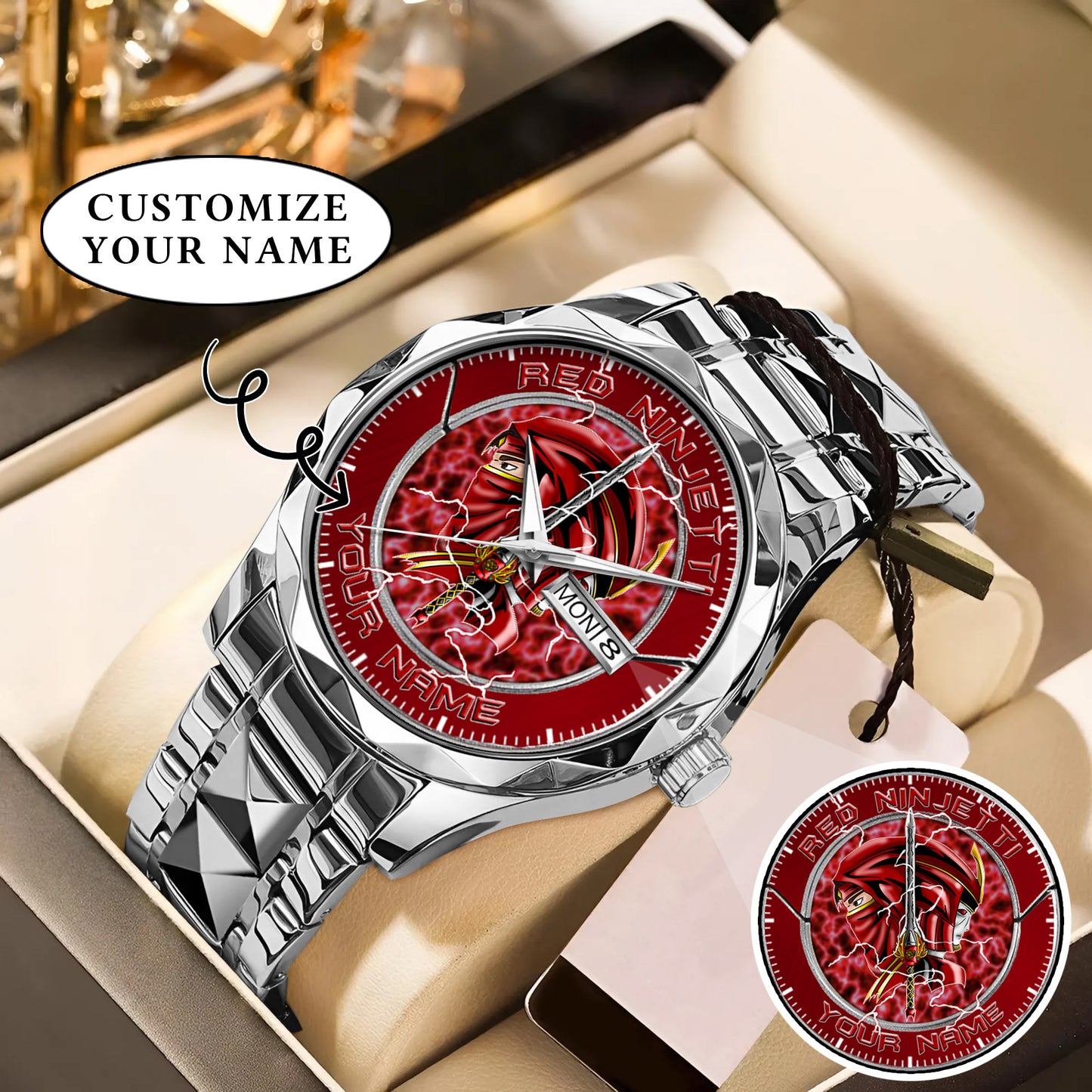 Power Rangers Red Ninjetti Personalized Watch