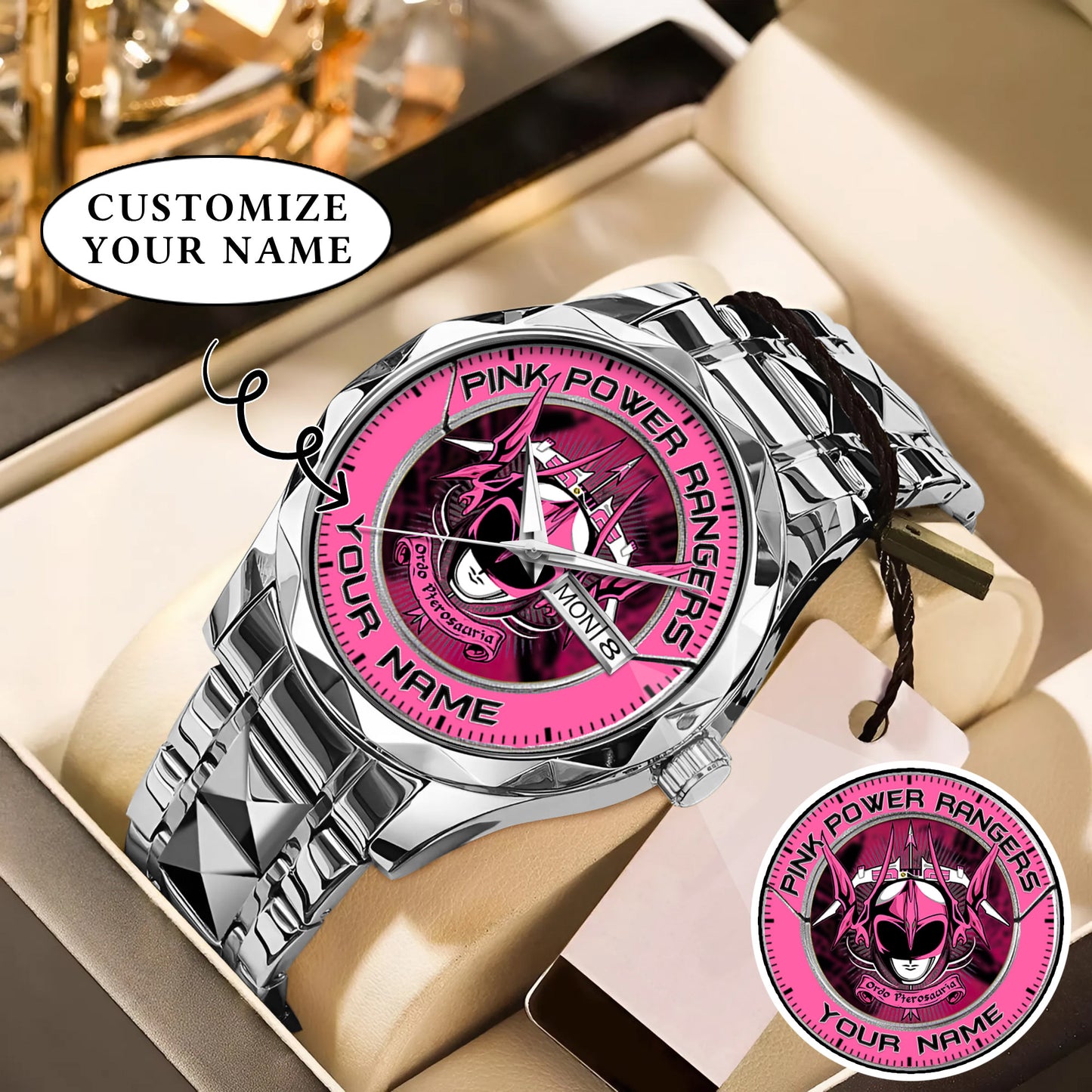 Mighty Morphin Power Rangers Pterodactyl Custom Name Watch