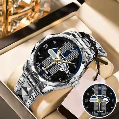 Personalized Seattle Seahawks Stainless Steel Watch