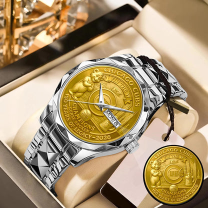Chicago Cubs 150th Anniversary Stainless Steel Watch