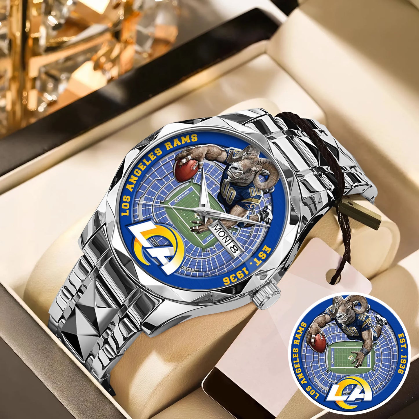 Los Angeles Rams Stainless Steel Watch