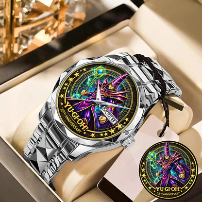 Anime Yugioh 25th Anniversary Coin The Dark Magician Custom Watch
