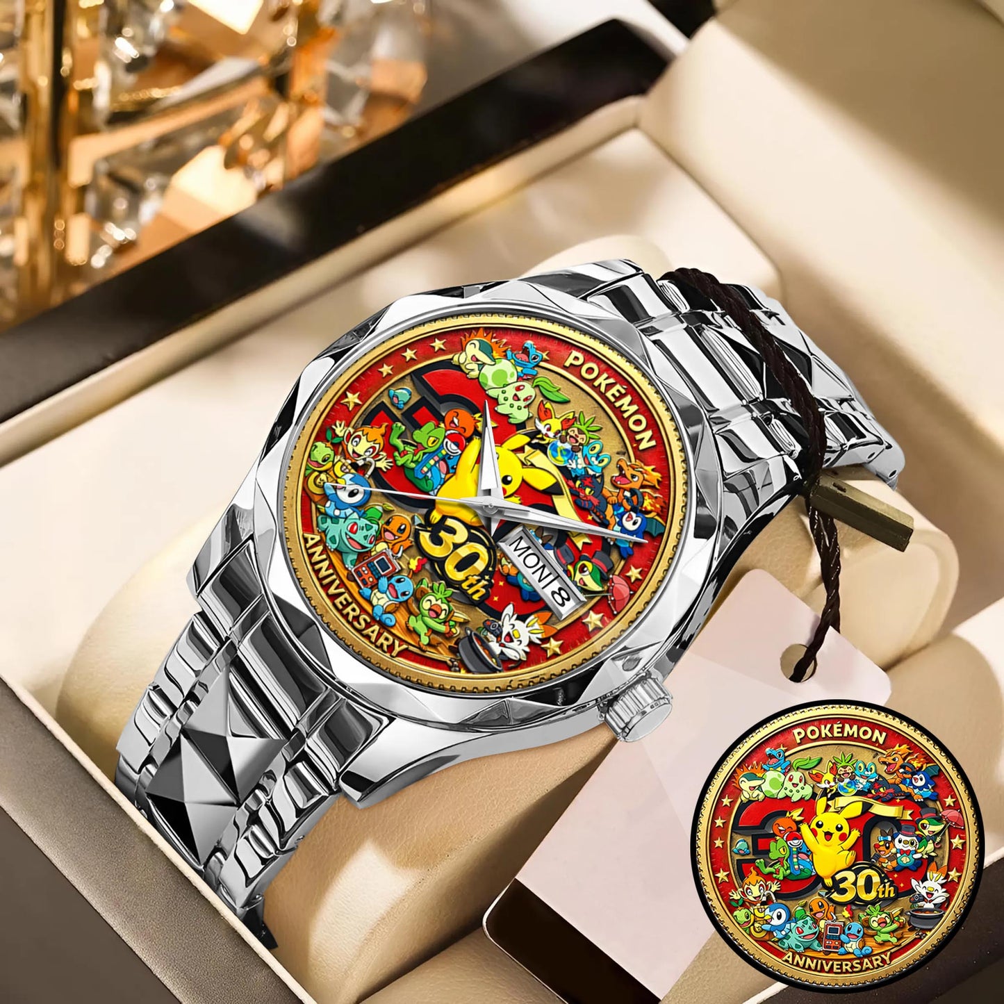 Anime Poke 30th Anniversary Coin Custom Watch