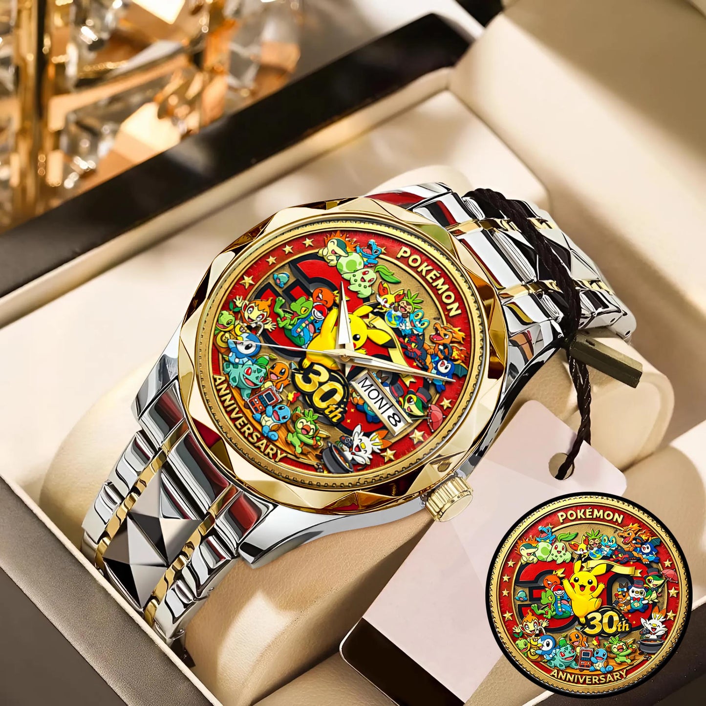 Anime Poke 30th Anniversary Coin Custom Watch