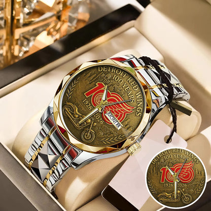 Detroit Red Wings 100th Anniversary 2026 Stainless Steel Watch