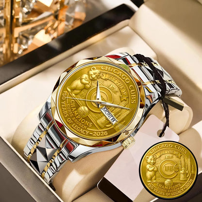 Chicago Cubs 150th Anniversary Stainless Steel Watch