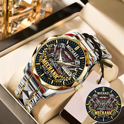 Personalized Mechanic Watch – Custom Name Mechanic Appreciation Gift
