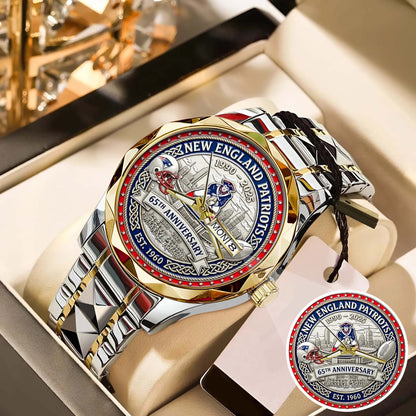 New England Patriots Champions Stainless Steel Watch