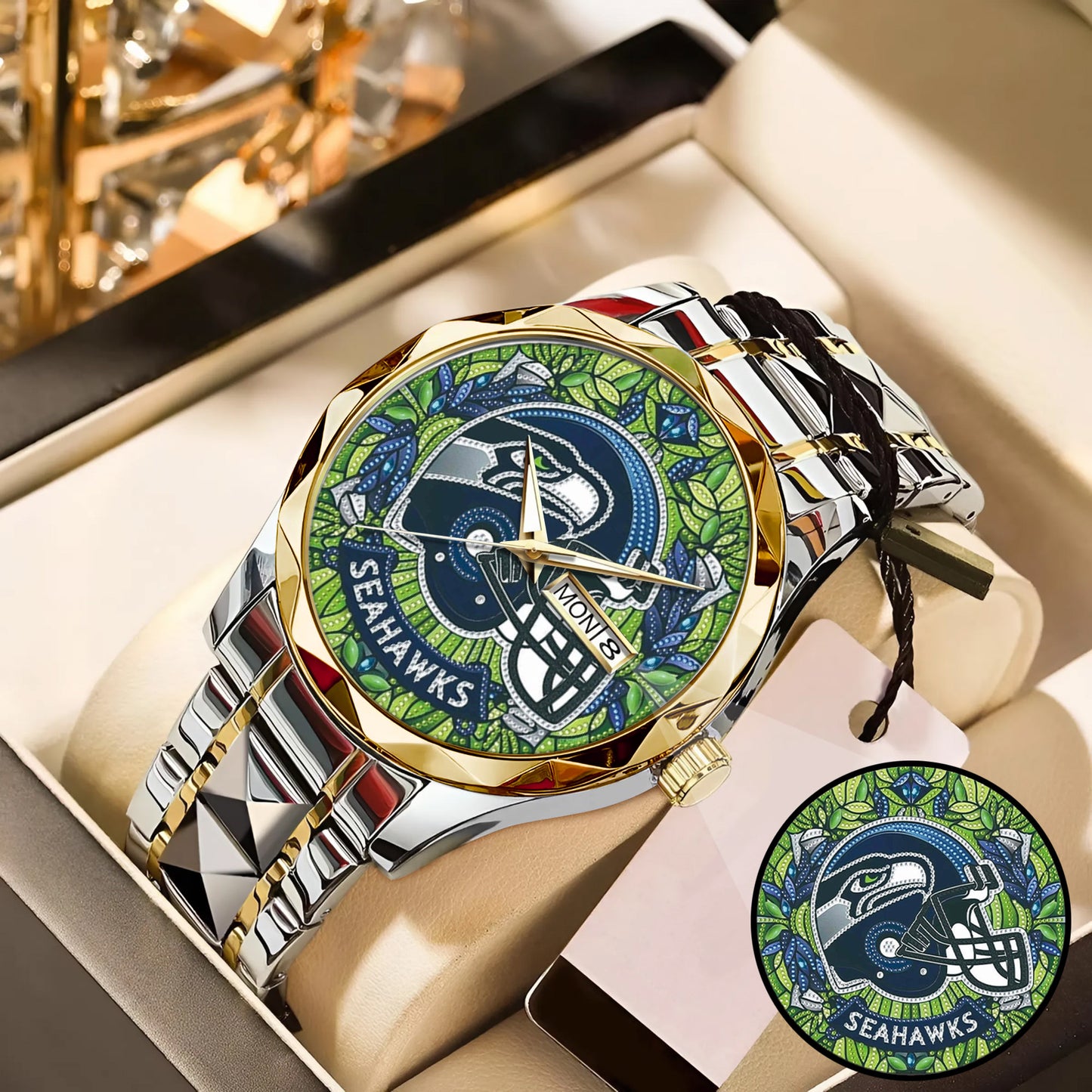 Seattle Seahawks Art Stainless Steel Watch